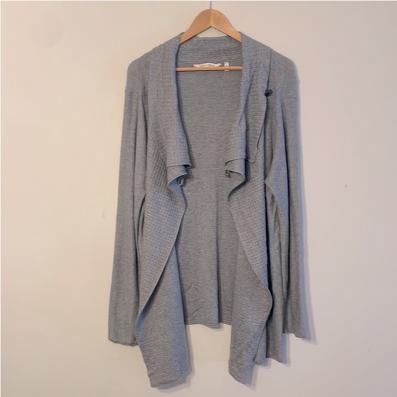Soft Surroundings Wool Blend Wrap Waterfall Cardigan Sweater Topper Duster - Picture 5 of 10